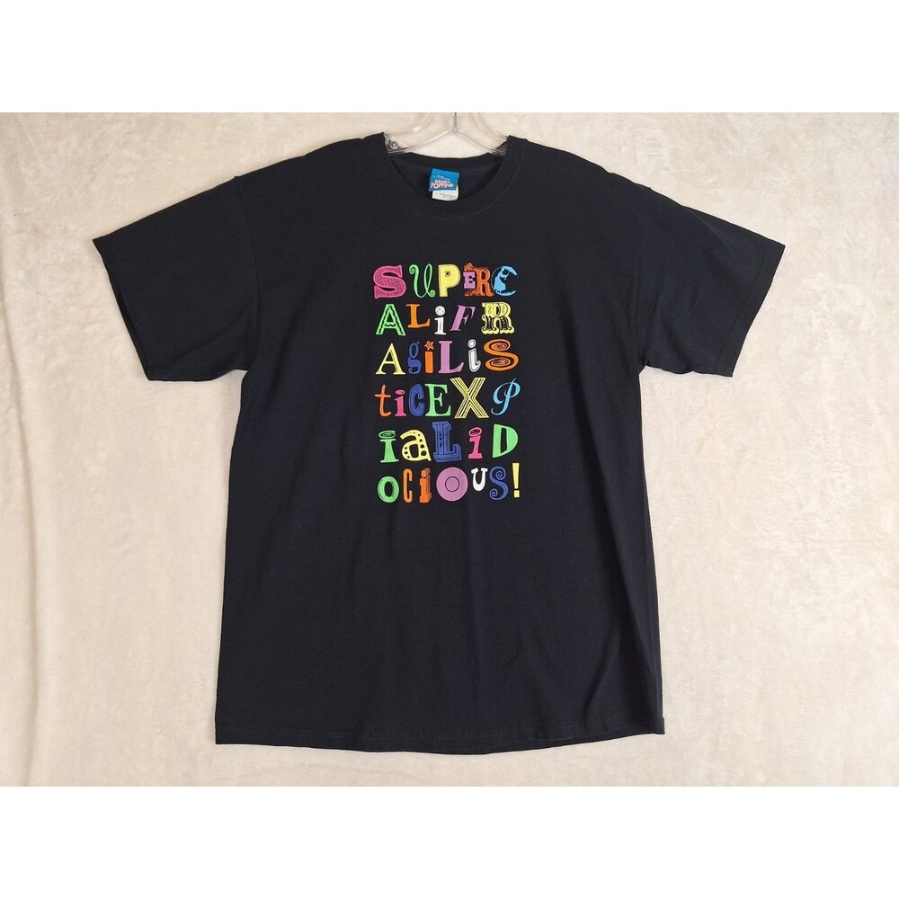 Mary Poppins Shirt Adult L Disney black retro y2k classic graphic print tour